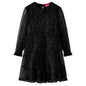 Kids' Dress with Long Sleeves Black 140