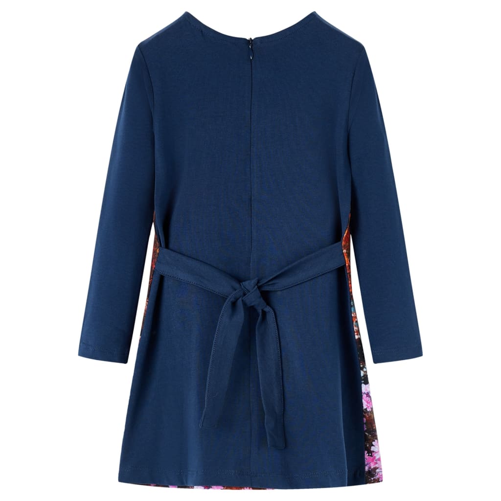 Kids' Dress with Long Sleeves Navy 128