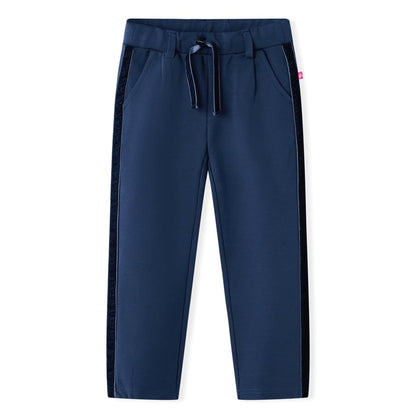 Kids' Pants with Black Trims Navy 128