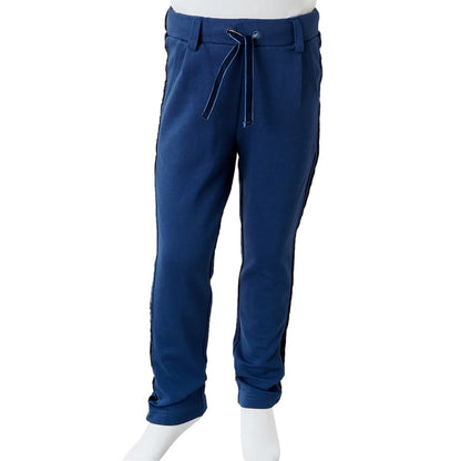 Kids' Pants with Black Trims Navy 128