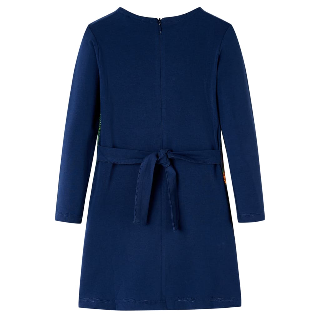 Kids' Dress with Long Sleeves Navy 128