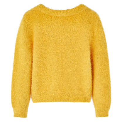 Kids' Sweater Knitted Ochre 128