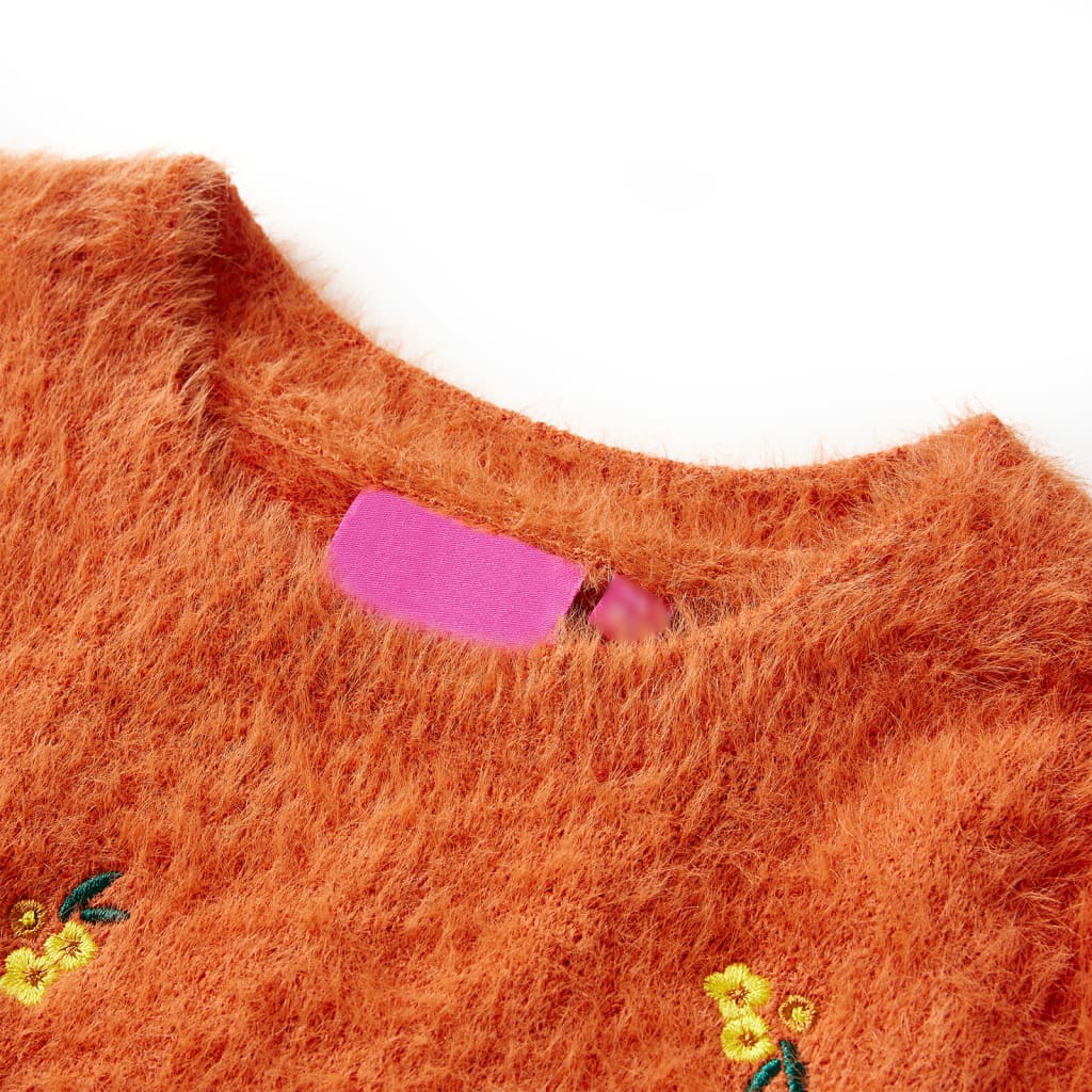 Kids' Sweater Knitted Burnt Orange 92