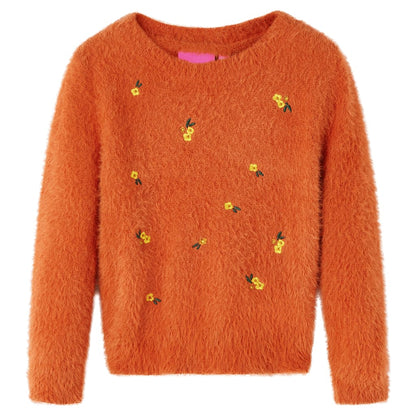 Kids' Sweater Knitted Burnt Orange 104