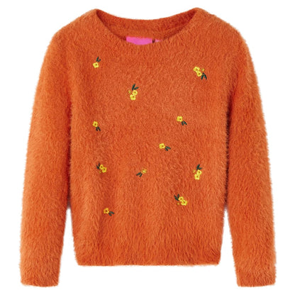 Kids' Sweater Knitted Burnt Orange 116