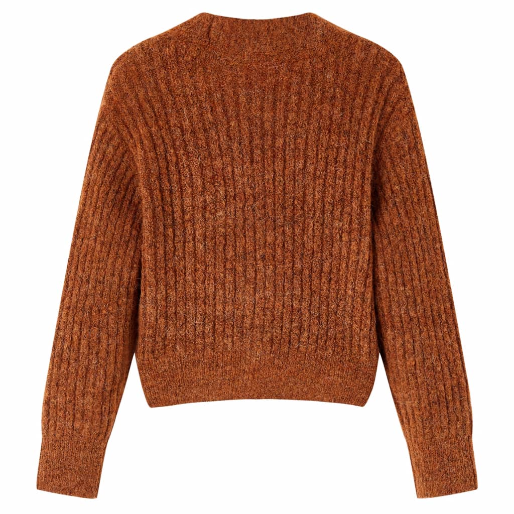 Kids' Cardigan Knitted Cognac 92