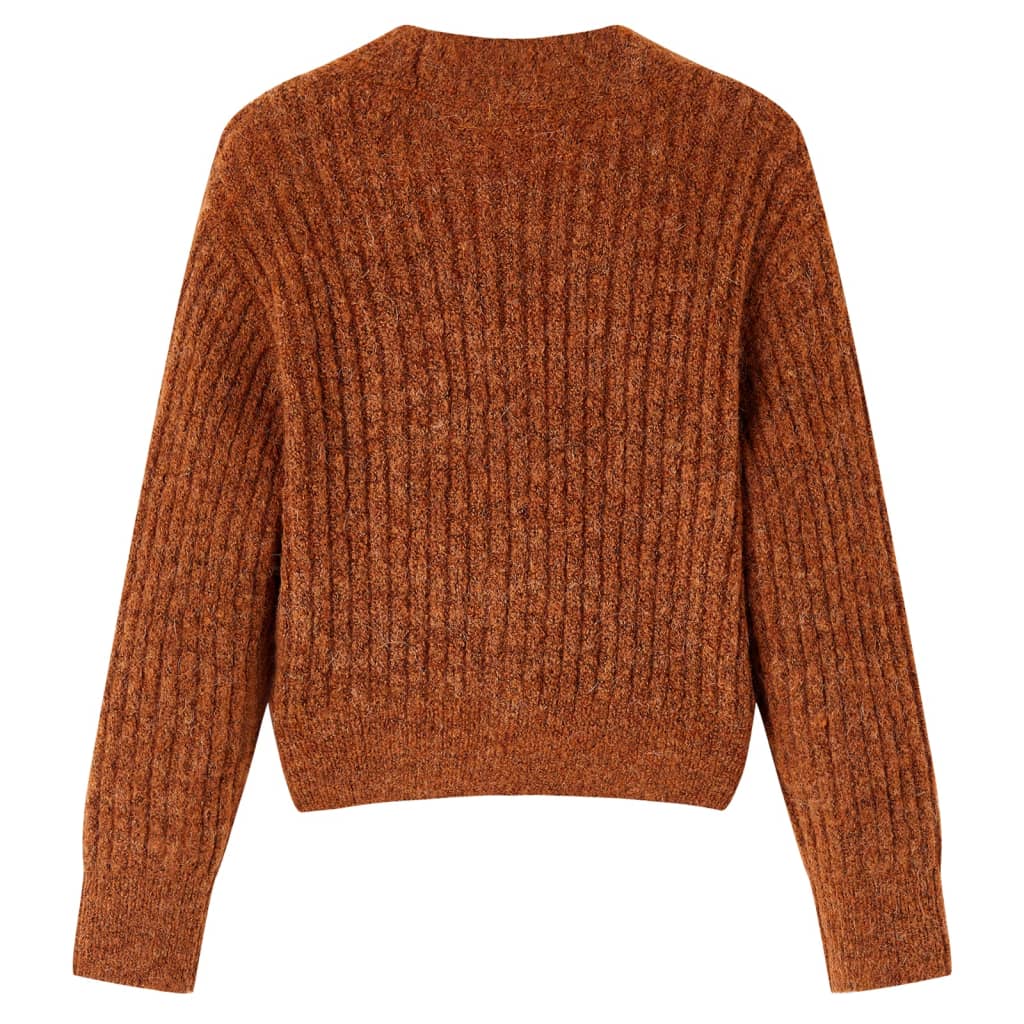 Kids' Cardigan Knitted Cognac 104