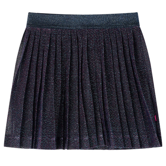 Kids' Skirt with Glitters Navy Blue 116