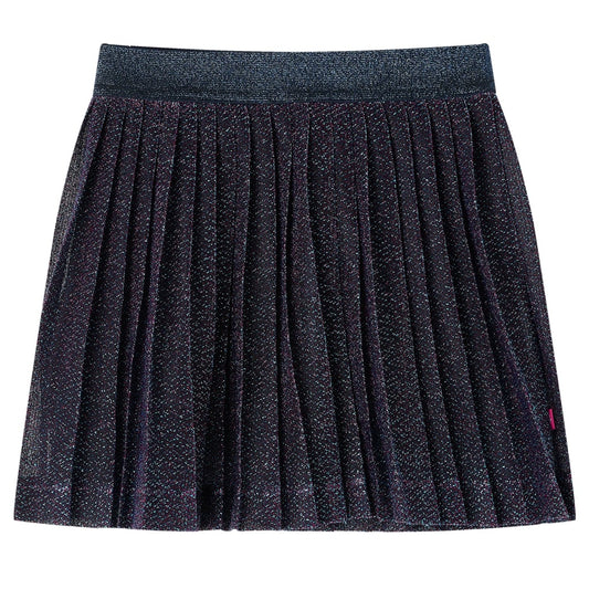 Kids' Skirt with Glitters Navy Blue 128