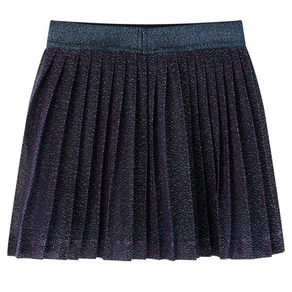 Kids' Skirt with Glitters Navy Blue 128