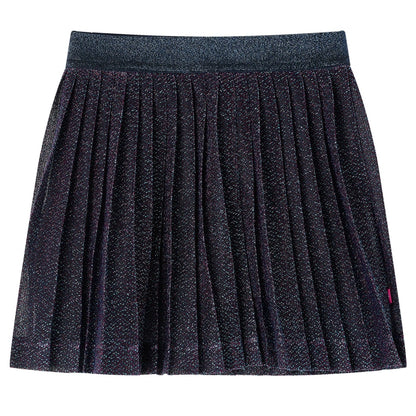 Kids' Skirt with Glitters Navy Blue 140