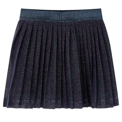 Kids' Skirt with Glitters Navy Blue 140