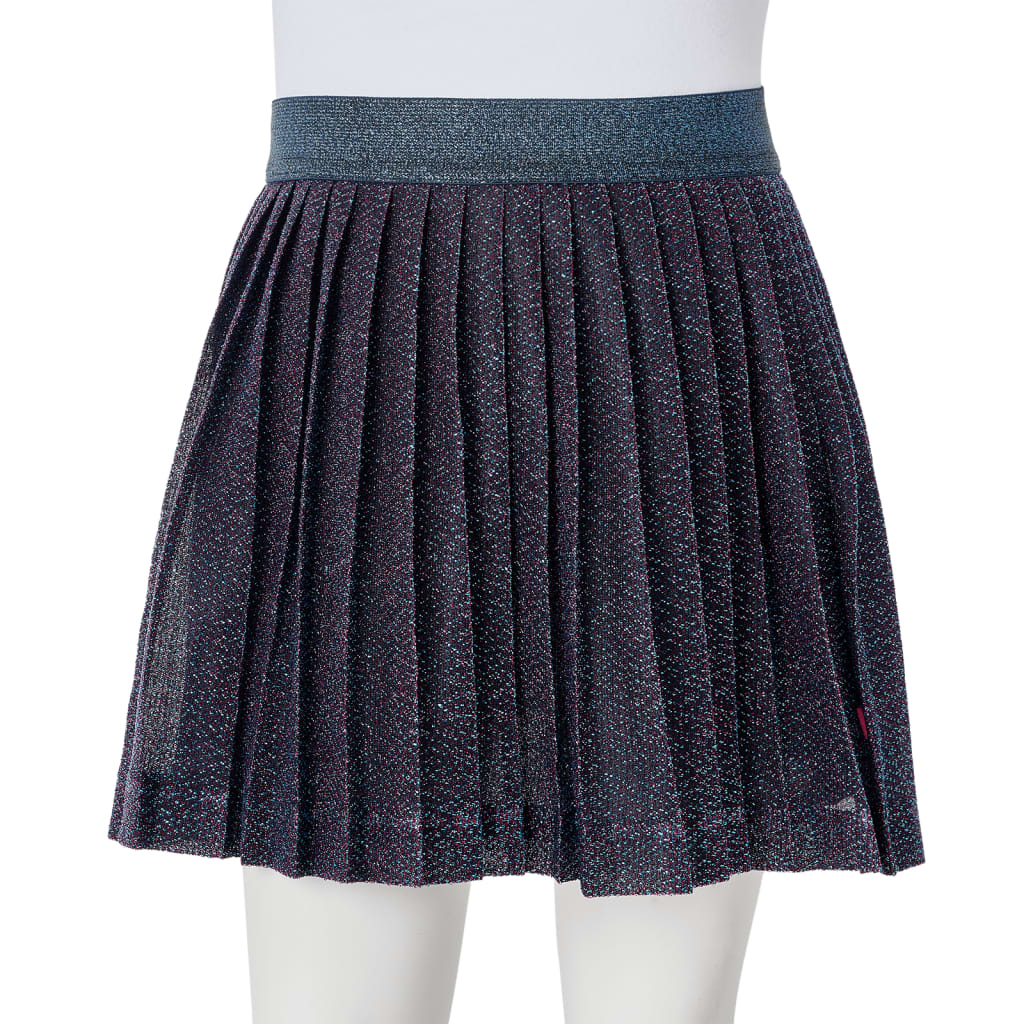 Kids' Skirt with Glitters Navy Blue 140