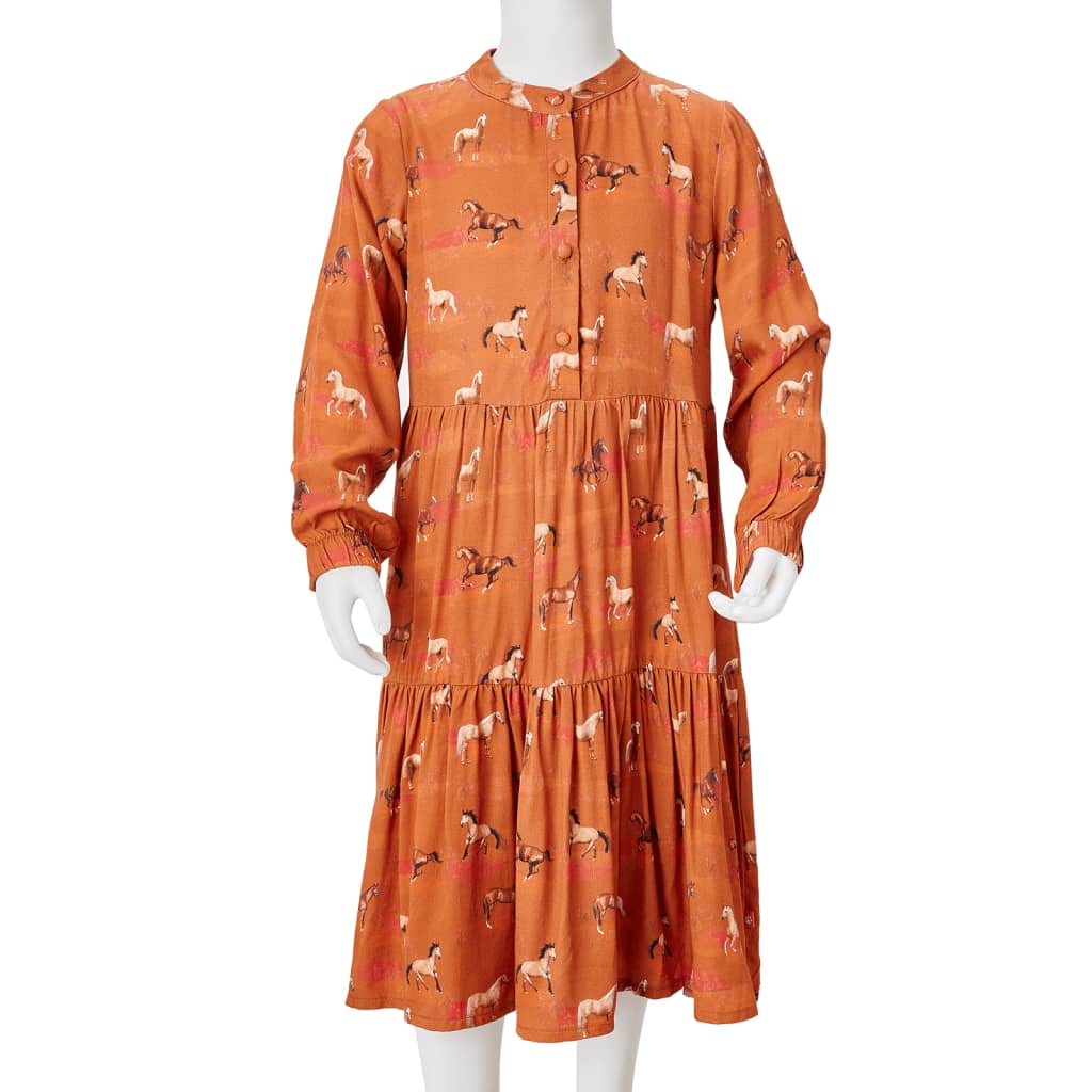 Kids' Dress Cognac 128