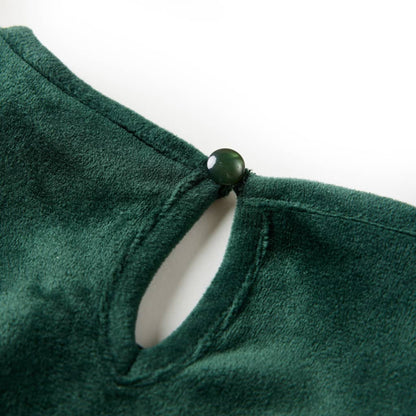 Kids' Blouse with Ruffles Dark Green 104