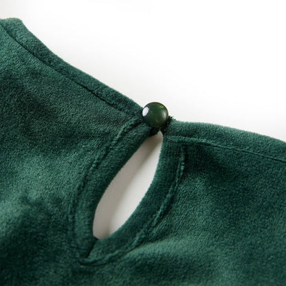 Kids' Blouse with Ruffles Dark Green 116