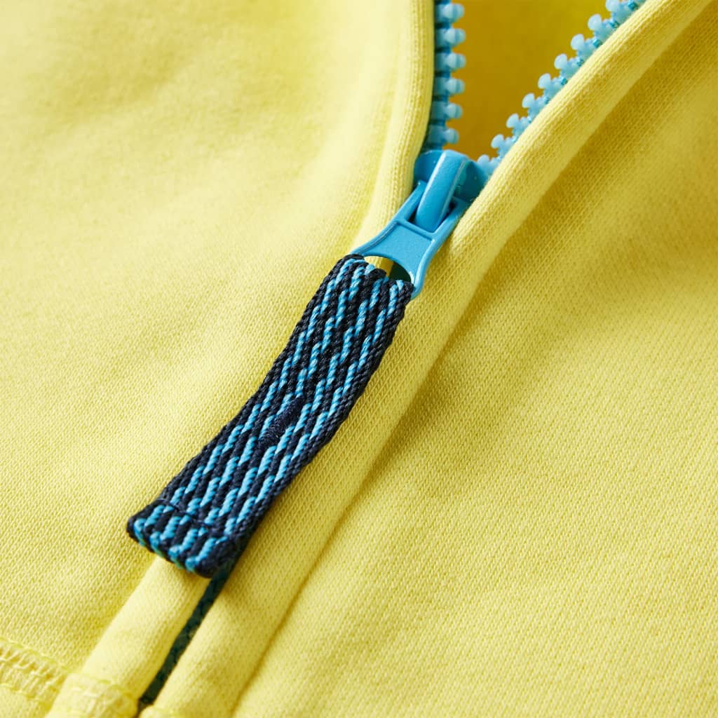 Kids' Hooded Sweatshirt with Zip Light Yellow 92