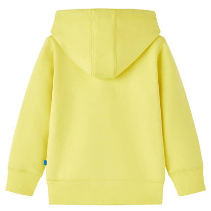 Kids' Hooded Sweatshirt with Zip Light Yellow 104