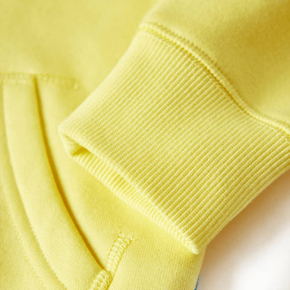 Kids' Hooded Sweatshirt with Zip Light Yellow 128