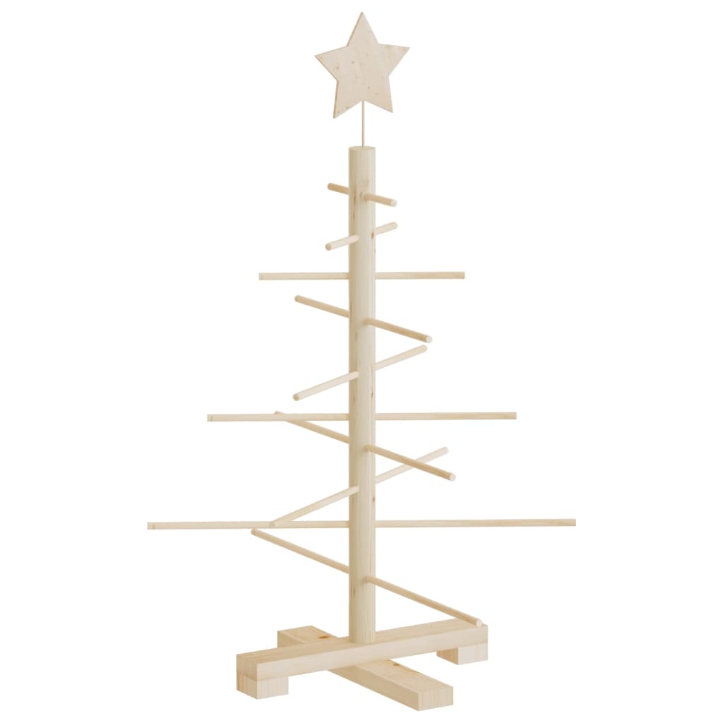 Wooden Christmas Tree for Decoration 75 cm Solid Wood Pine