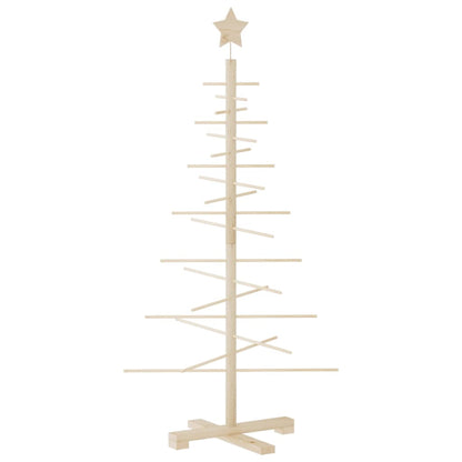 Wooden Christmas Tree for Decoration 125 cm Solid Wood Pine