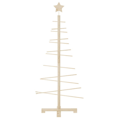 Wooden Christmas Tree for Decoration 125 cm Solid Wood Pine