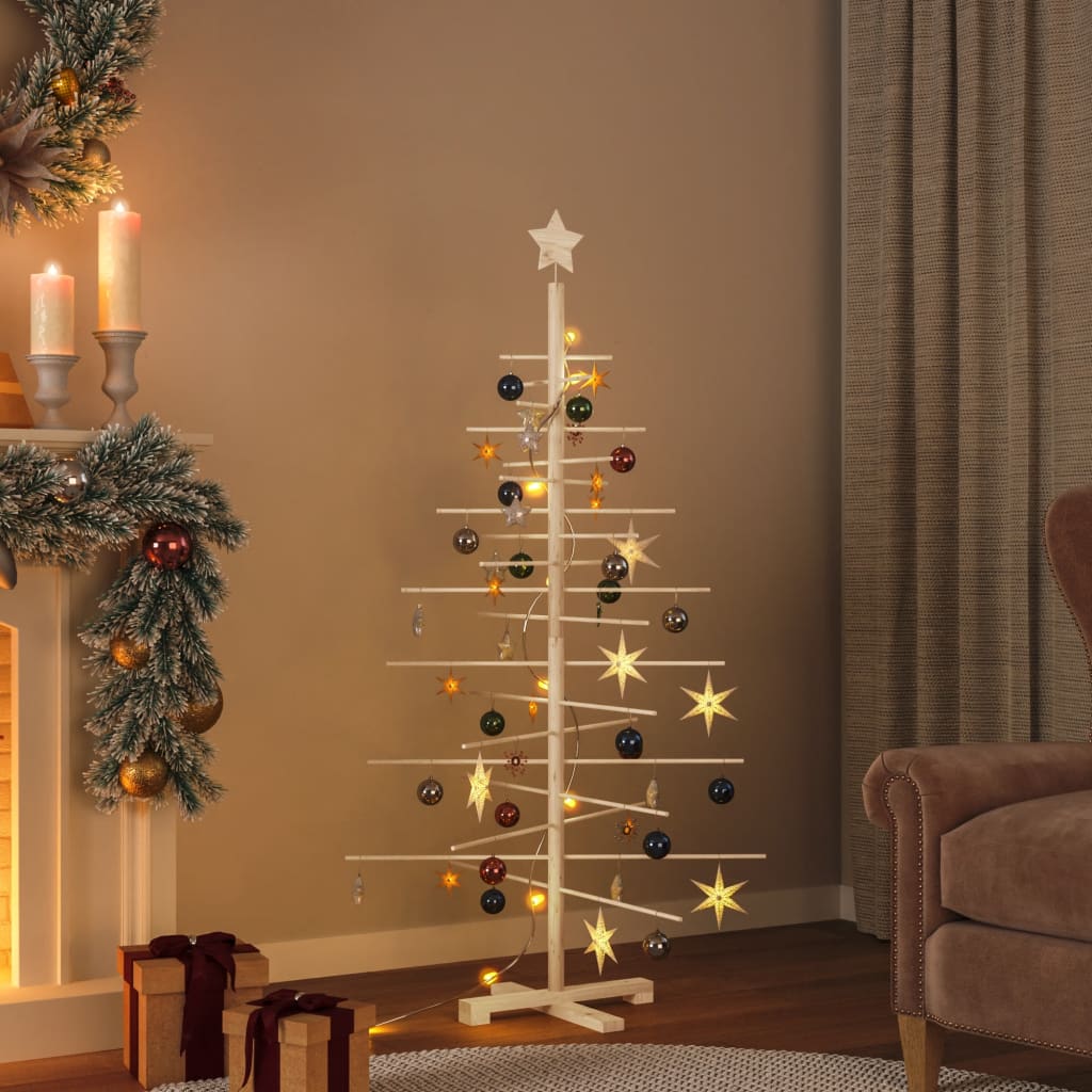 Wooden Christmas Tree for Decoration 150 cm Solid Wood Pine