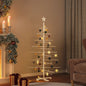 Wooden Christmas Tree for Decoration 150 cm Solid Wood Pine