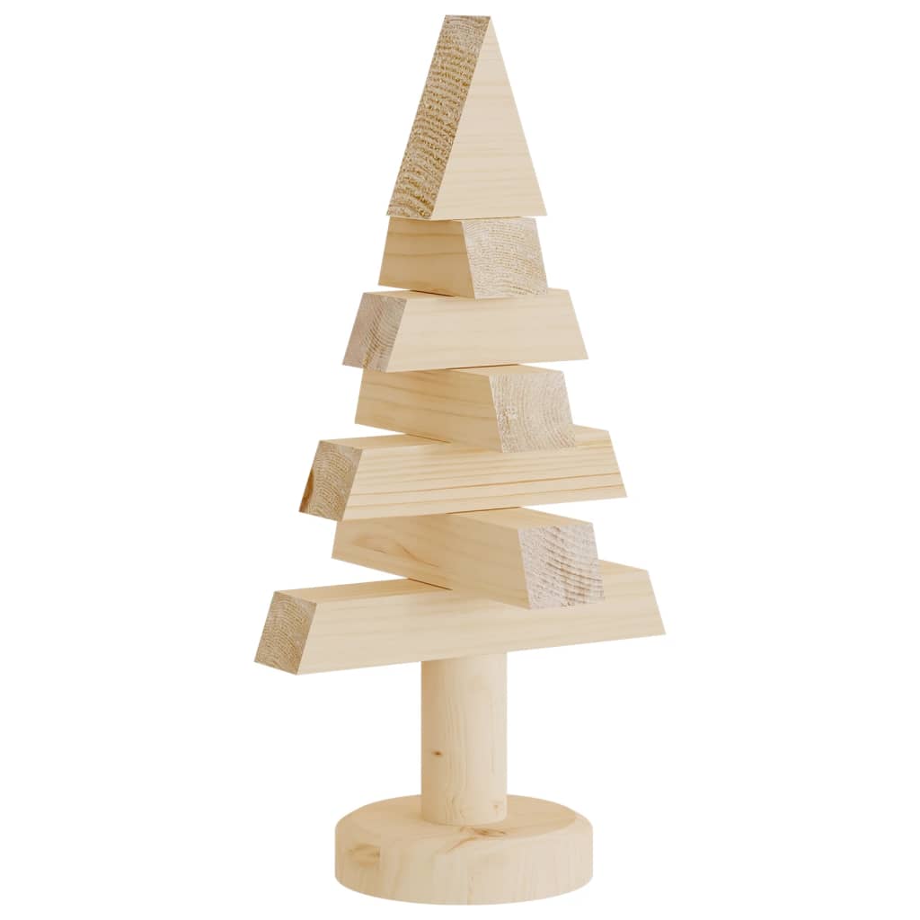 Wooden Christmas Trees for Decoration 2 pcs 30 cm Solid Wood Pine