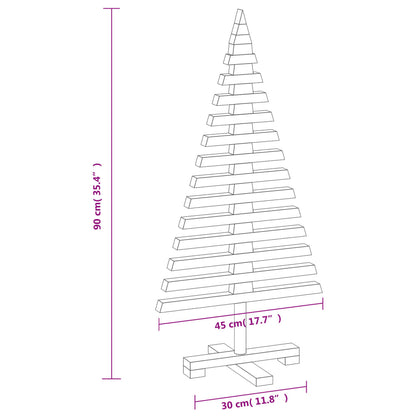 Wooden Christmas Tree for Decoration 90 cm Solid Wood Pine