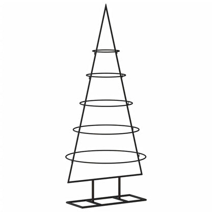 Metal Christmas Tree for Decoration Black 90 cm