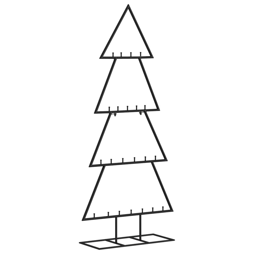 Metal Christmas Tree for Decoration Black 125 cm