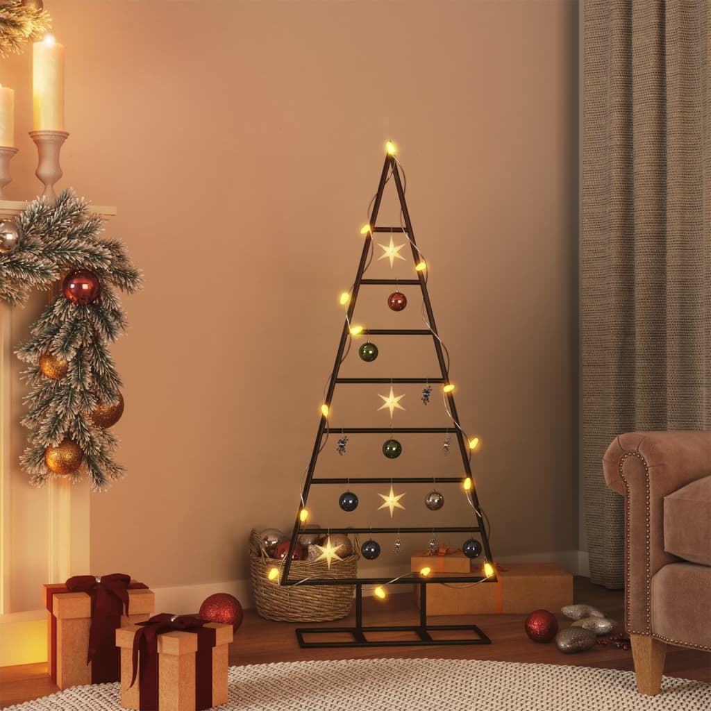 Metal Christmas Tree for Decoration Black 125 cm