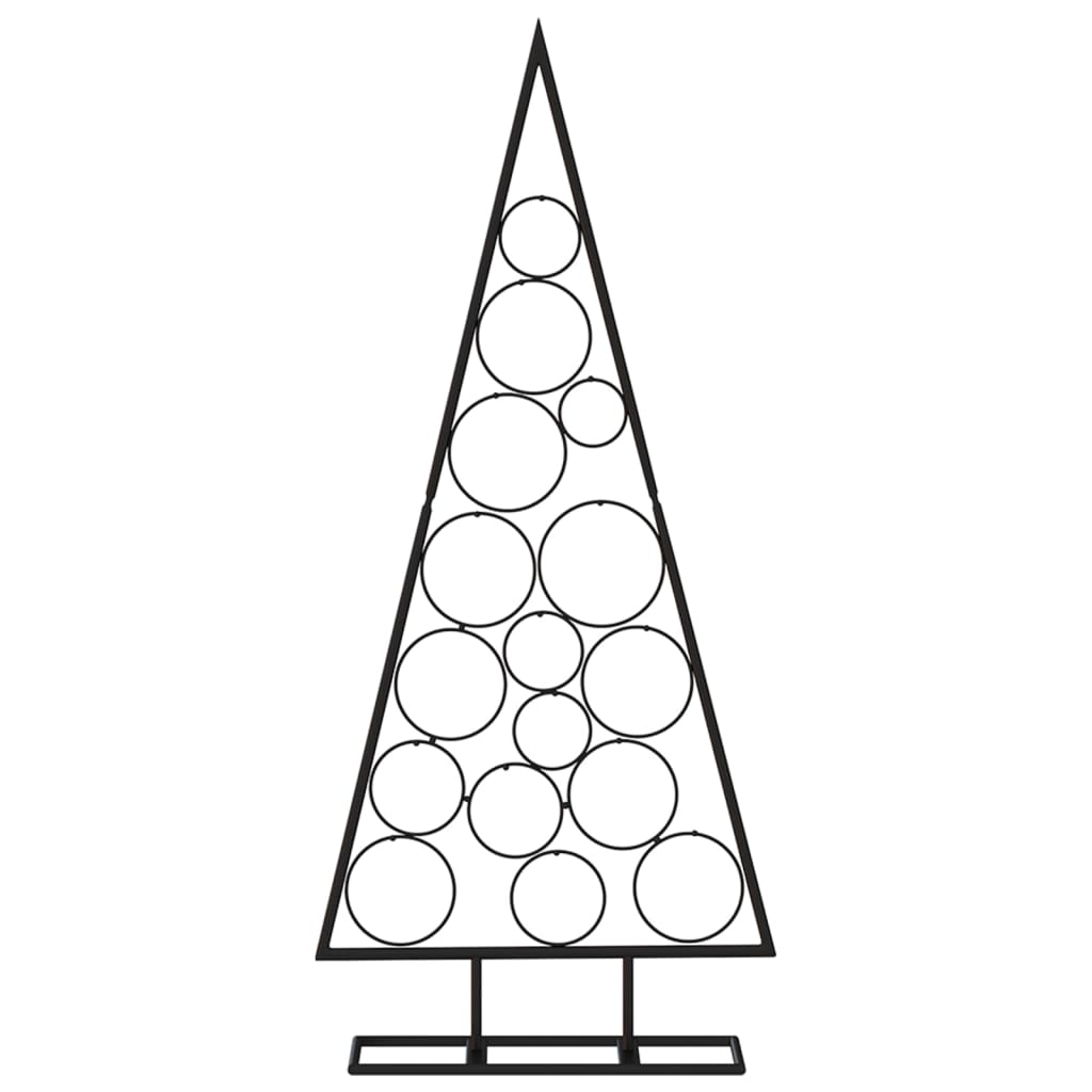 Metal Christmas Tree for Decoration Black 125 cm