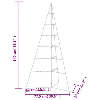 Metal Christmas Tree for Decoration Black 140 cm