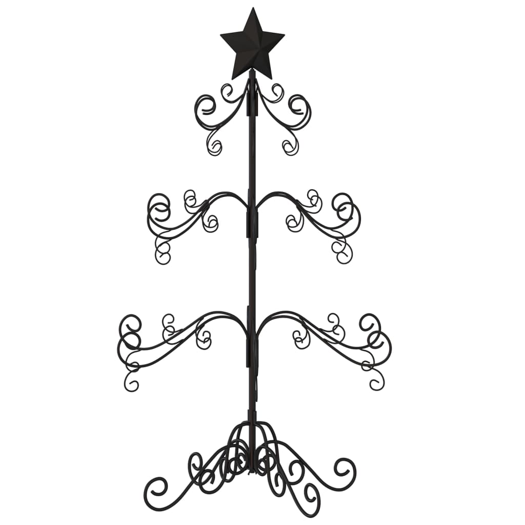 Metal Christmas Tree for Decoration Black 90 cm