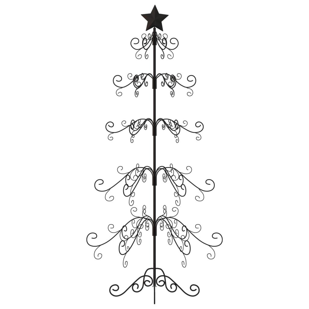 Metal Christmas Tree for Decoration Black 150 cm