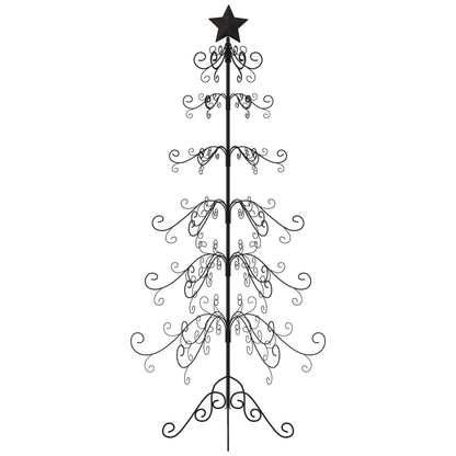 Metal Christmas Tree for Decoration Black 180 cm