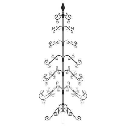 Metal Christmas Tree for Decoration Black 215 cm