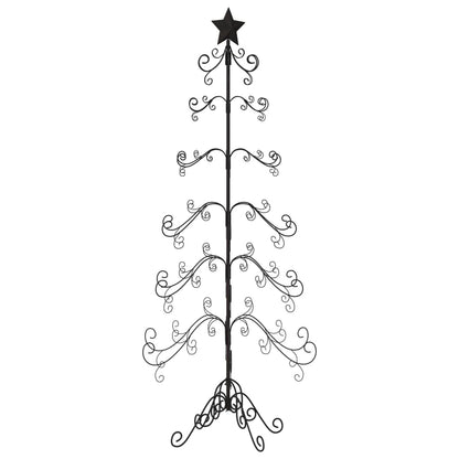 Metal Christmas Tree for Decoration Black 215 cm