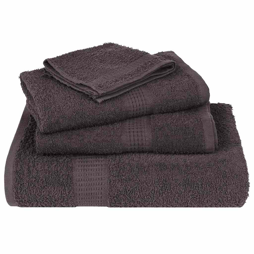 12 Piece Towel Set Anthracite 360 gsm 100% Cotton