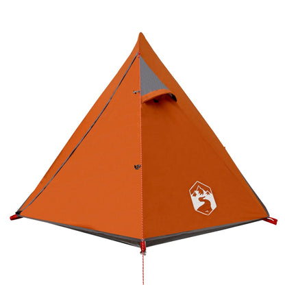 Camping Tent Dome 2-Person Grey and Orange Waterproof