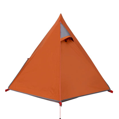 Camping Tent Dome 2-Person Grey and Orange Waterproof