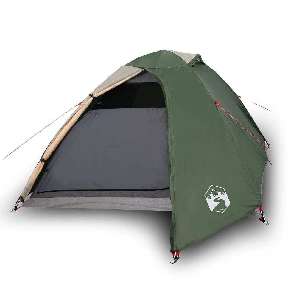 Camping Tent Dome 3-Person Green Waterproof