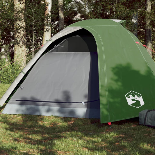 Camping Tent Dome 4-Person Green Waterproof