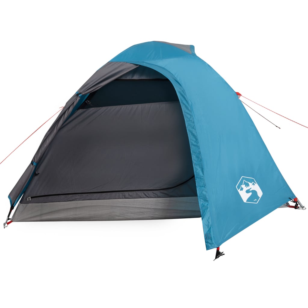 Camping Tent Dome 4-Person Blue Waterproof