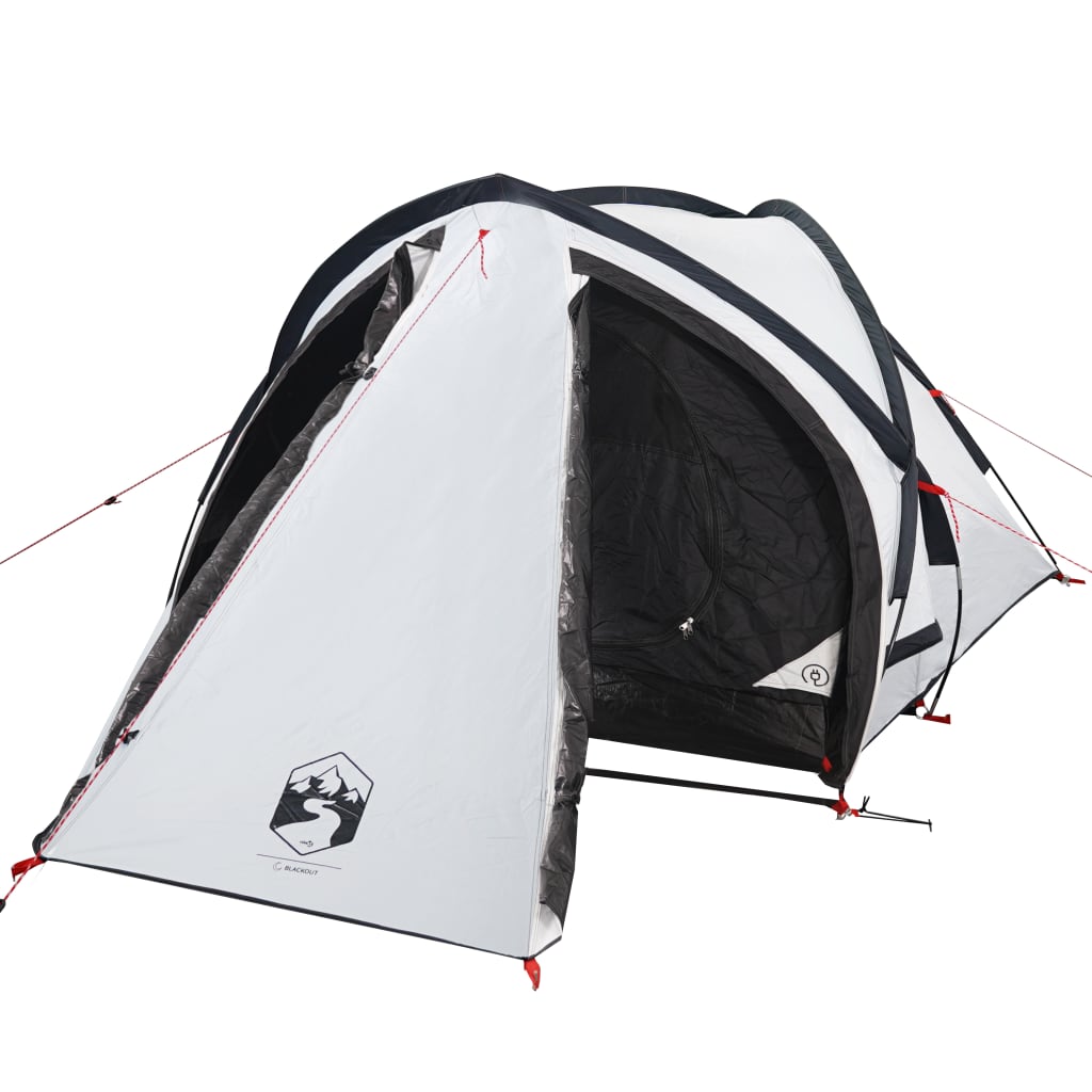 Camping Tent Dome 2-Person White Blackout Fabric Waterproof