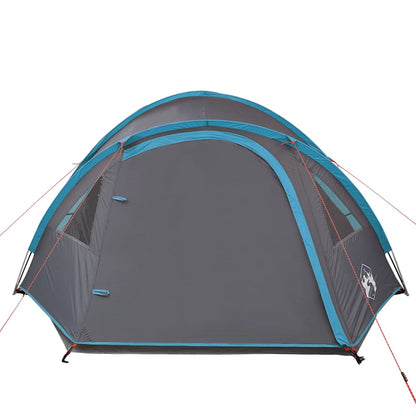 Camping Tent Dome 4-Person Blue Waterproof