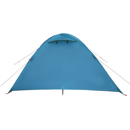 Camping Tent Dome 4-Person Blue Waterproof