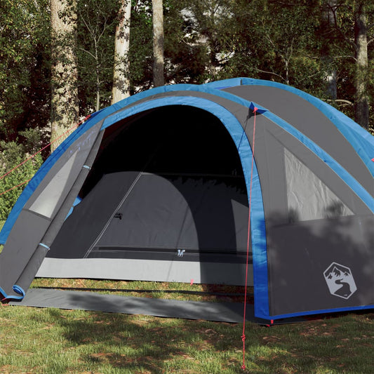 Camping Tent Dome 4-Person Blue Waterproof